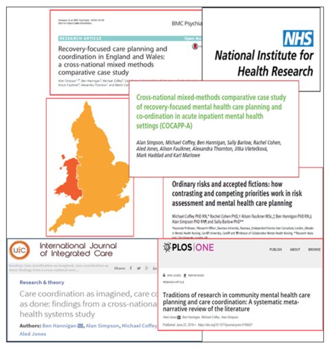 Collage of article titles about the study