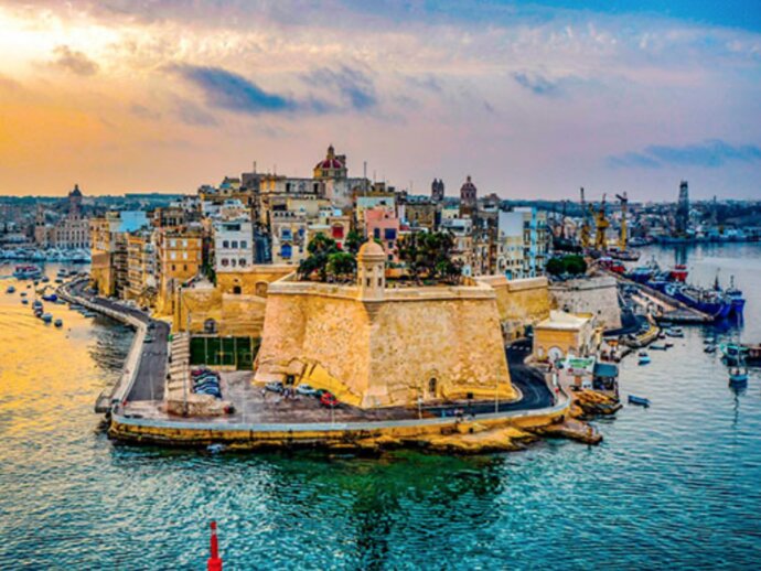 Photo of a castle by the sea in Malta