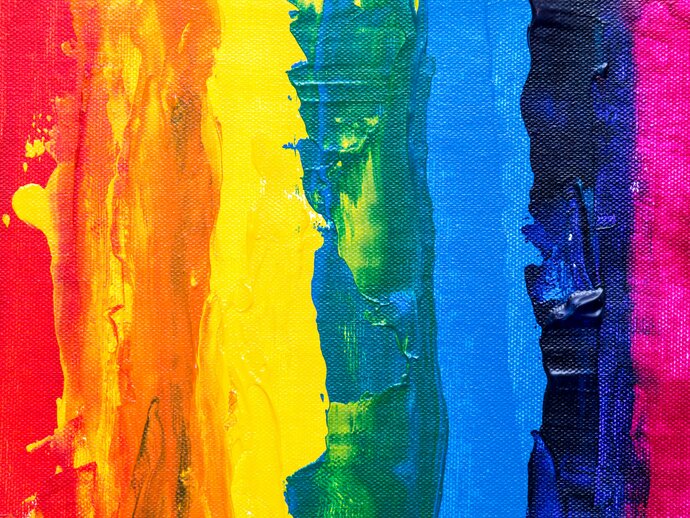 A paint rainbow