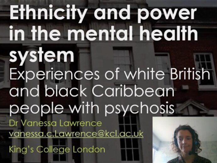 Photo of the title page of the presentation