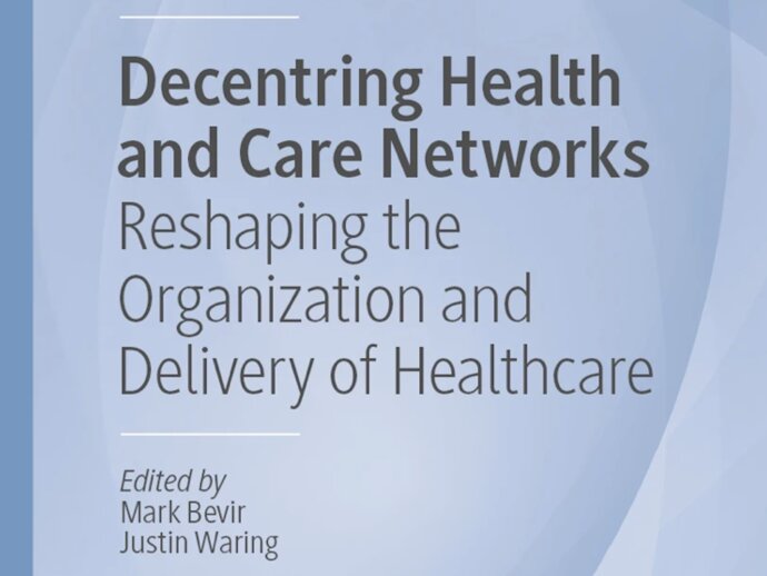 Screenshot of book cover "Decentring Health and Care Networks"