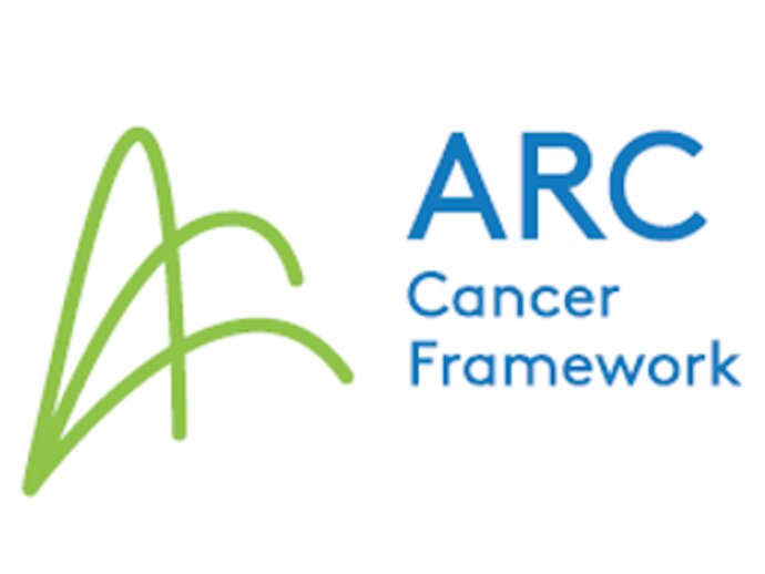 ARC Cancer framework logo - three linked arches with "ARC cancer framework" lettering next to them.