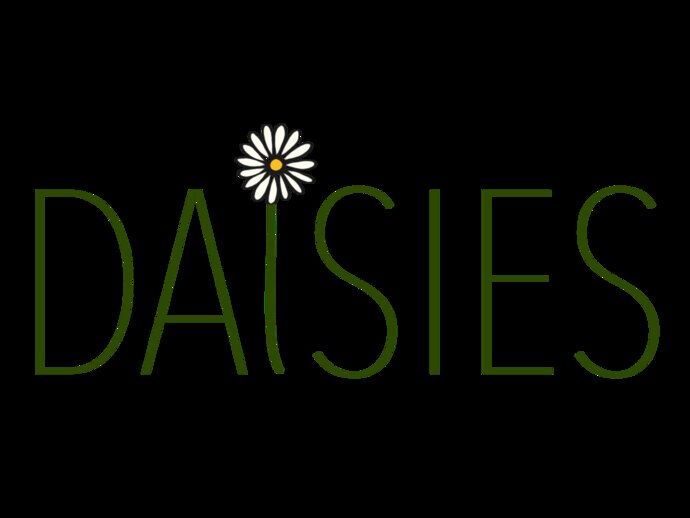 Daisies logo - the letters spelling daisies, with a daisy as the "I".