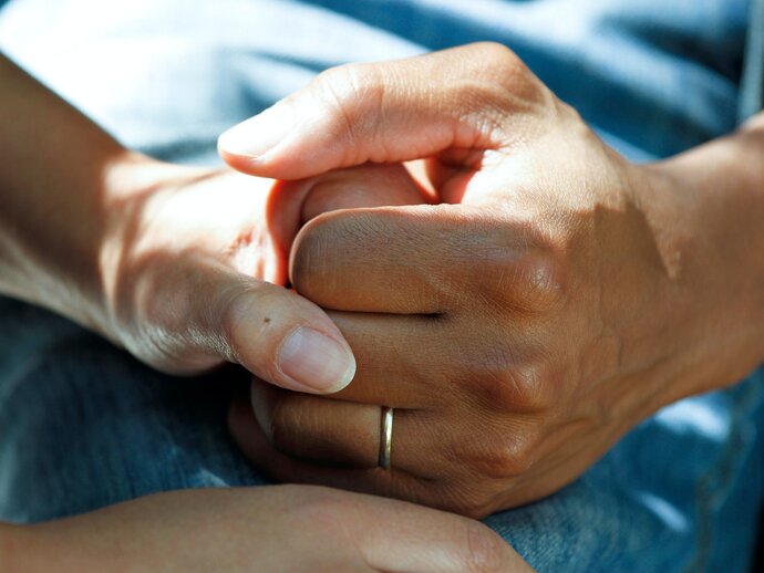 Holding hands 