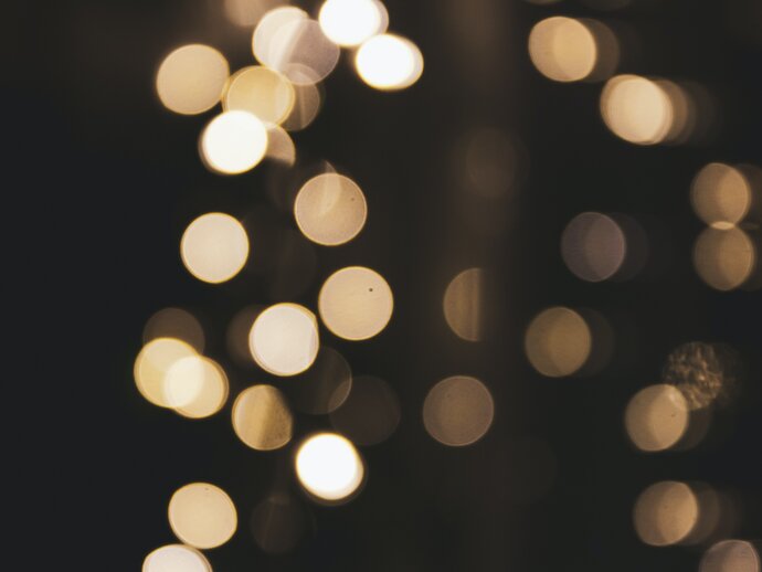 lights against a dark background