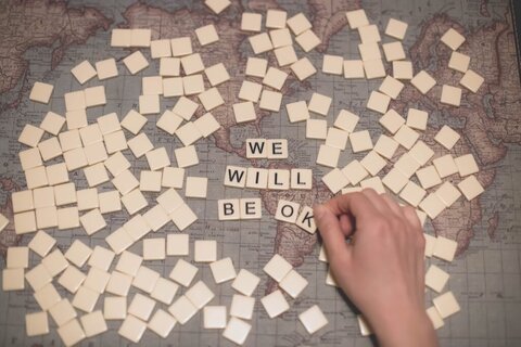 The findings highlight the necessity to extend recovery support and person-centred care, and prioritise service user involvement in activity planning. Picture of scrabble tiles spelling out "we will be ok" over a map of the world