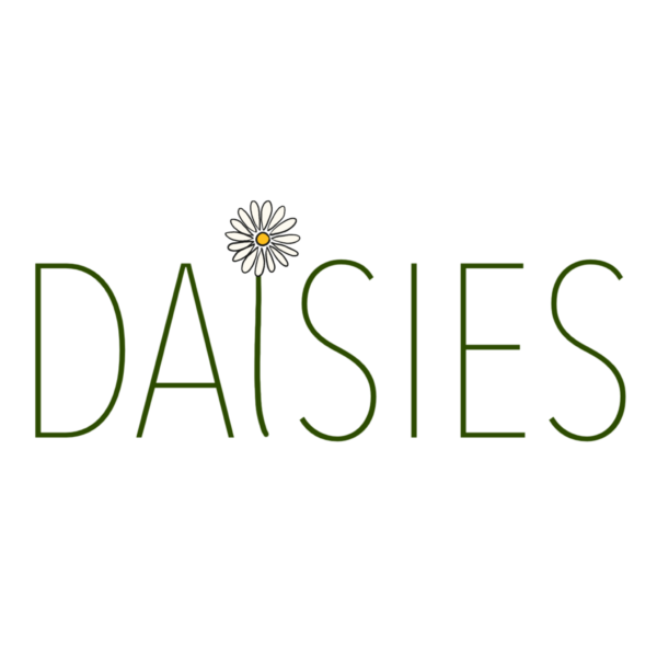 Daisies logo - the letters spelling daisies, with a daisy as the "I".