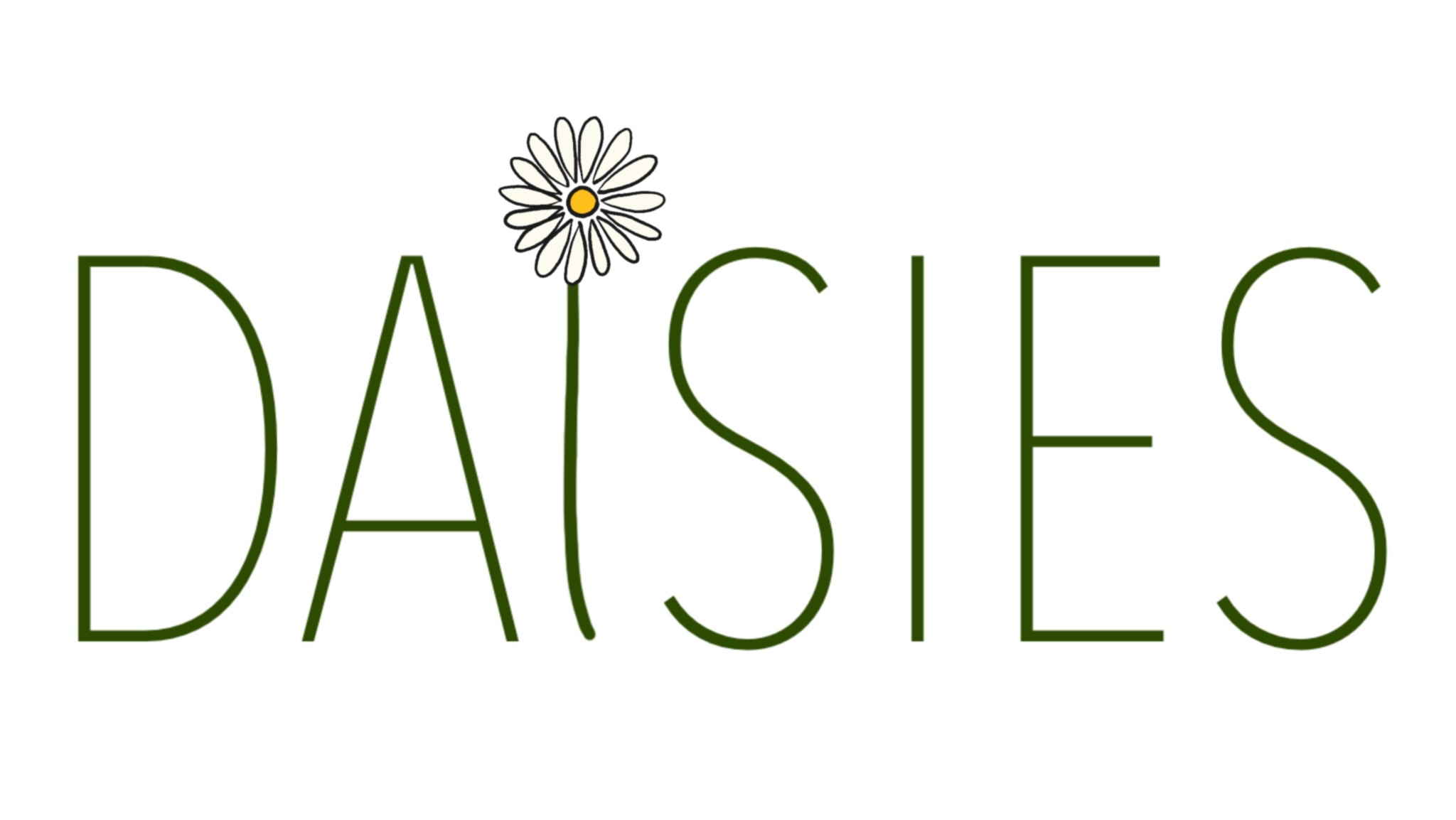 Daisies logo - the letters spelling daisies, with a daisy as the "I".