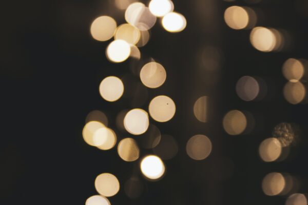 lights against a dark background